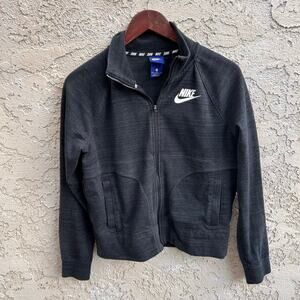 Nike Gray Full Zip Athletic Sweatshirt Size Women’s Medium